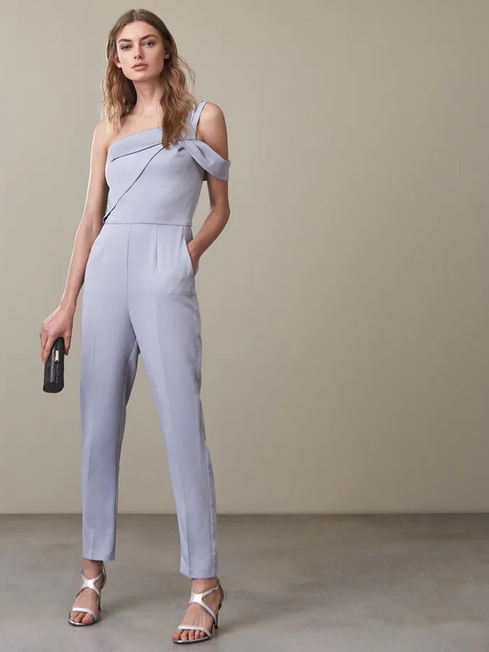 Reiss Mandi One-Shoulder Jumpsuit